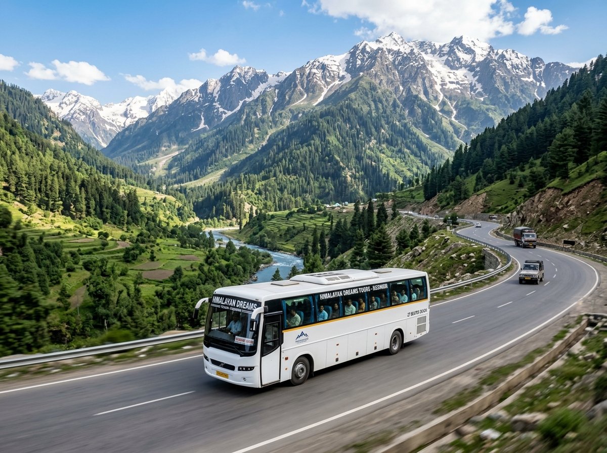 27 Seater Luxury Tourist Bus Rental Kashmir